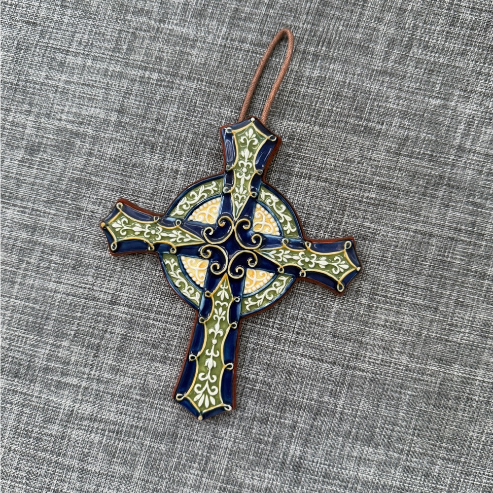 Ceramic cross for decor in the house or even an ornament